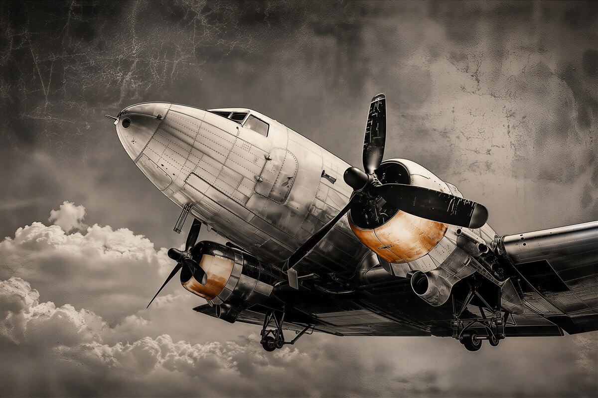 Papier peint avion peint en blanc