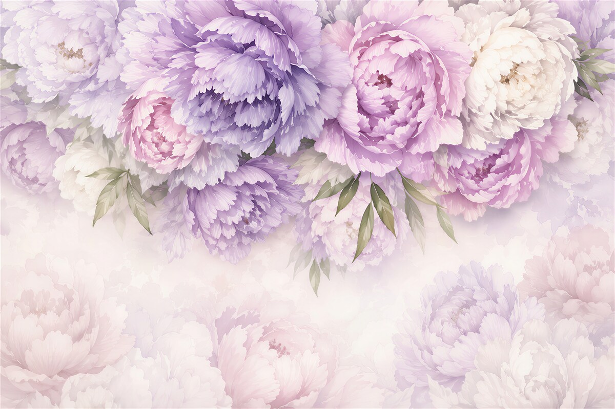 Papier peint délicates fleurs de lilas
