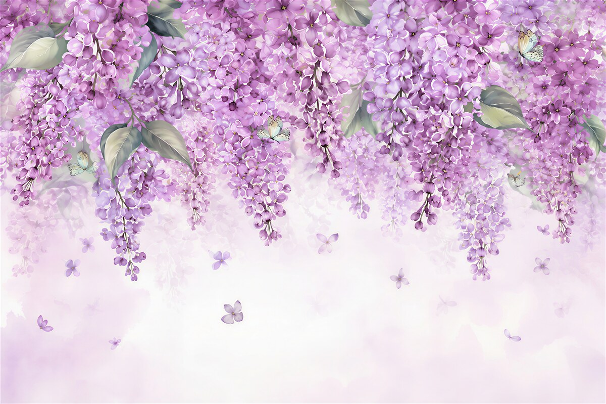 Papier peint mur lilas clair