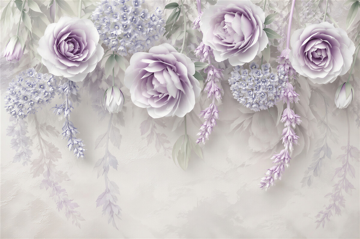 Papier peint Mur et violet