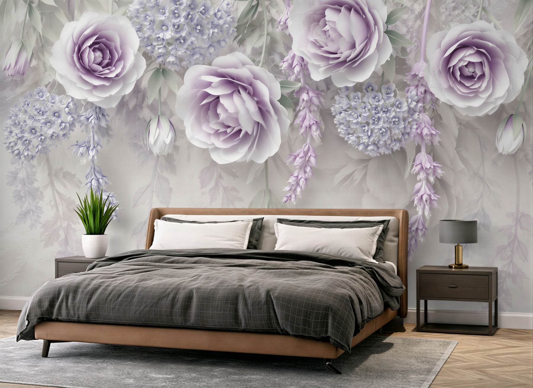 Papier peint Mur et violet