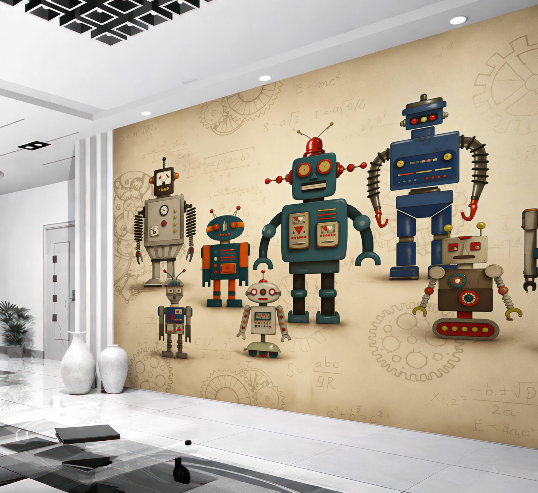 Papier peint Robots dans la chambre d'enfant