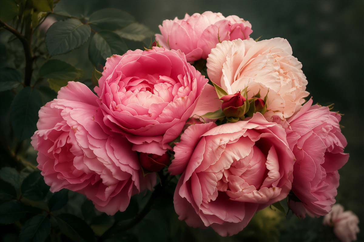 Papier peint Rose, fleur et pétale