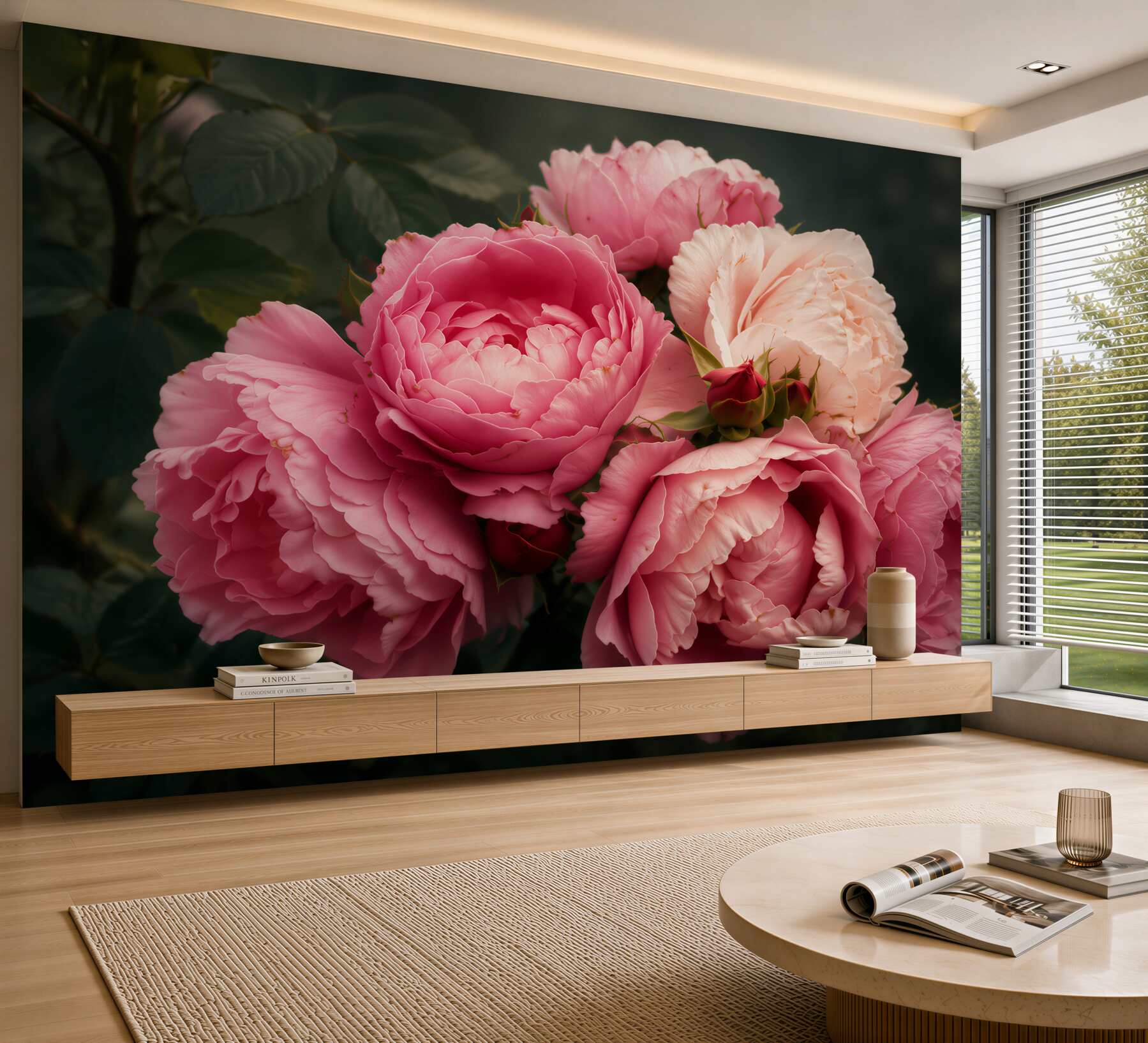 Papier peint Rose, fleur et pétale