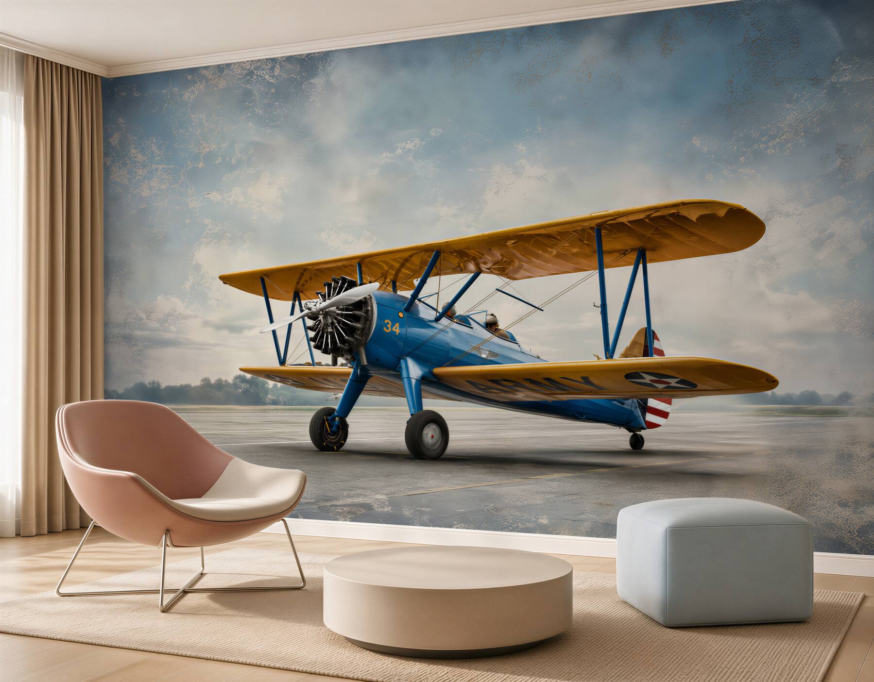 Papier peint Avion, avion et biplan