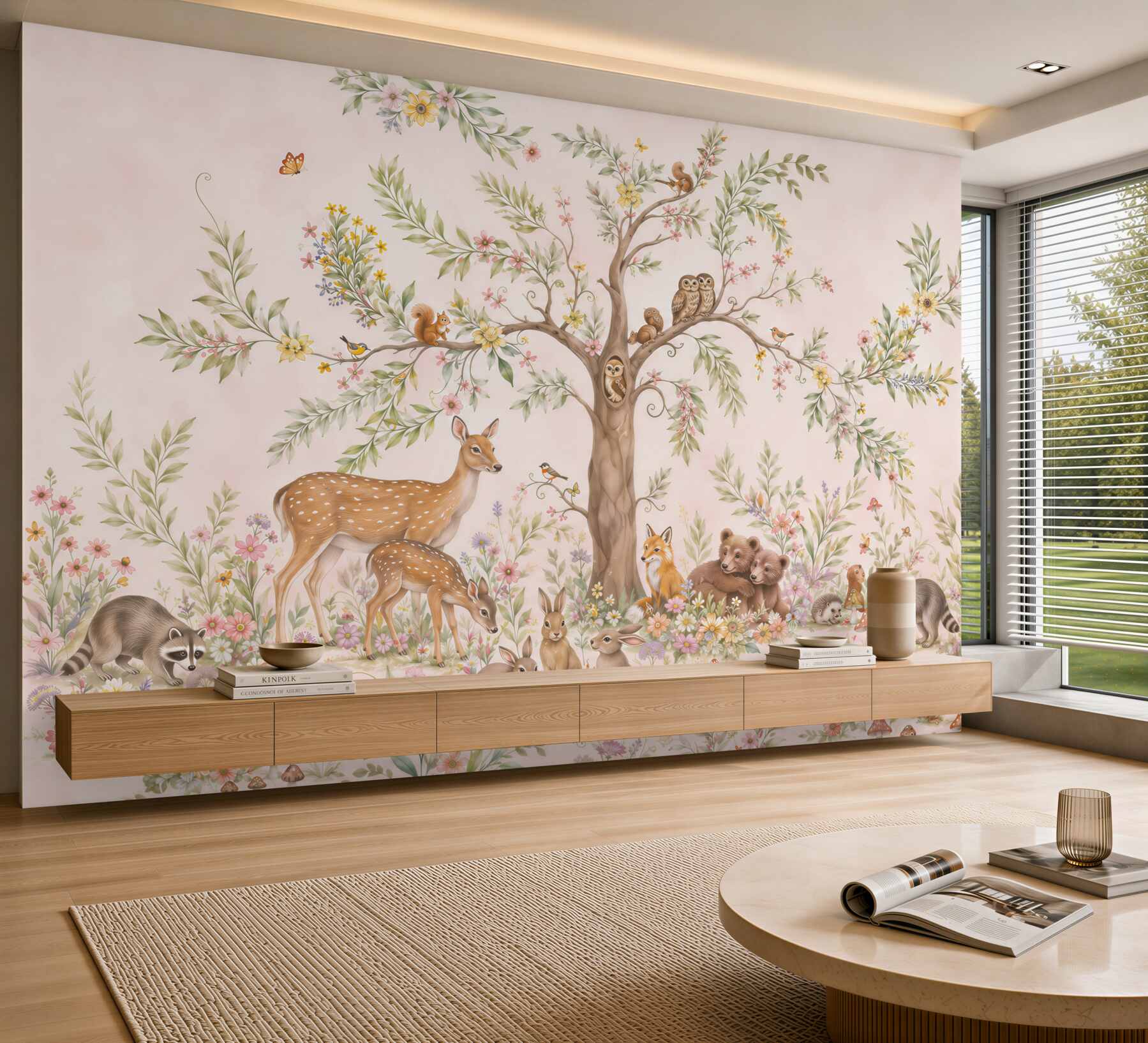 Papier peint Animaux sous un arbre