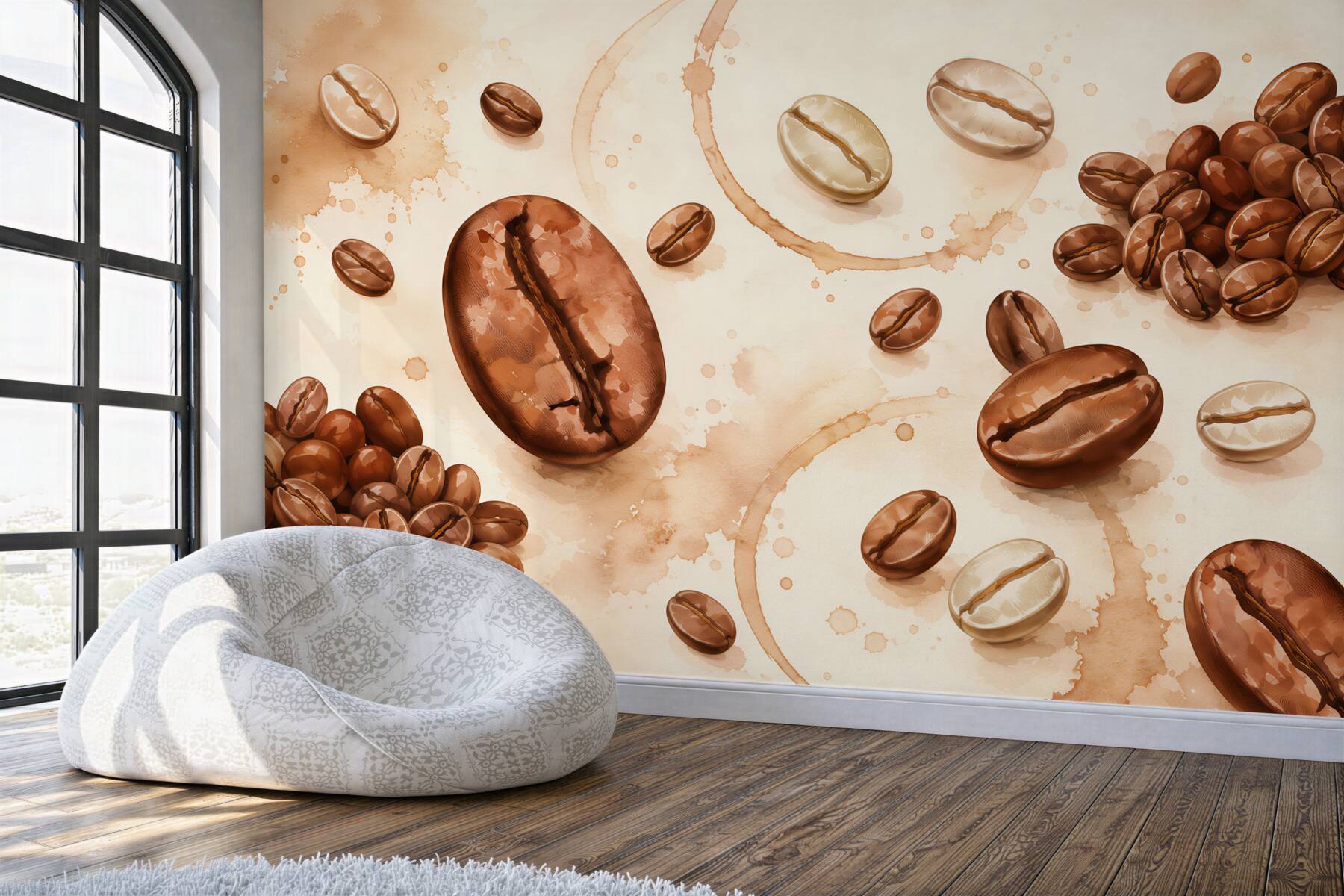Papier peint Grains de café