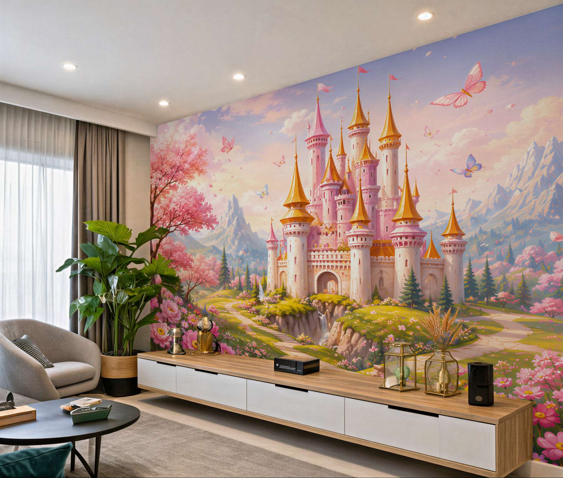 Papier peint Château féerique de Disney
