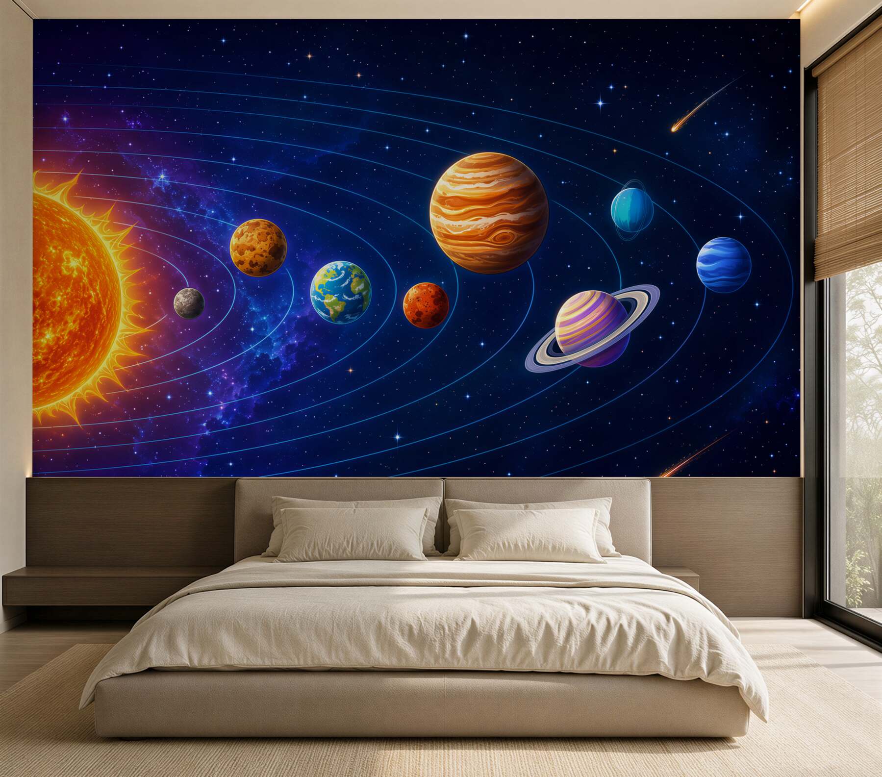 Papier peint Ordre des planètes dans l'univers