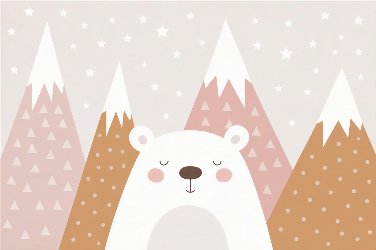 Papier peint Ours se reposant dans les montagnes