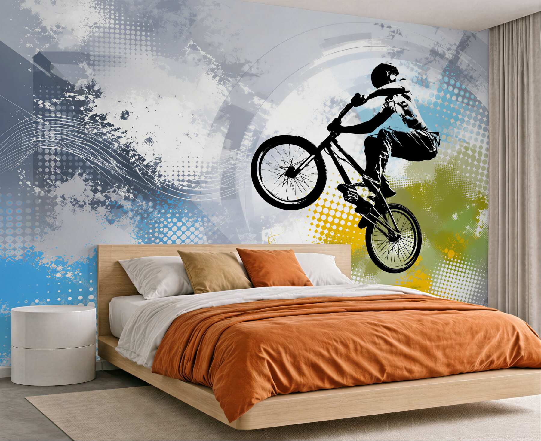 Papier peint Graffiti de motard