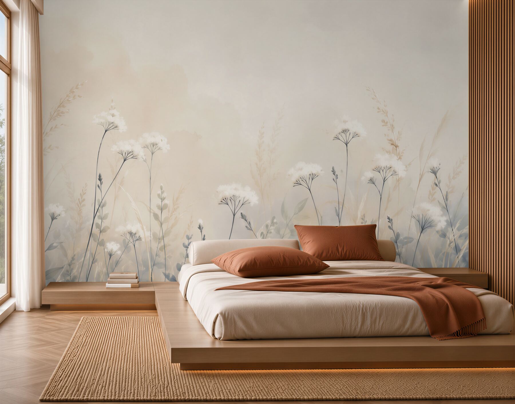 Papier peint Douces marguerites des prairies