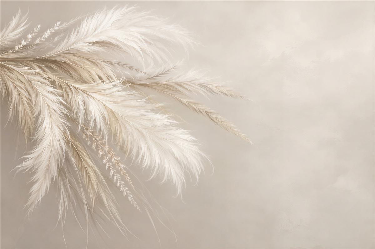Papier peint Plumes délicates beiges