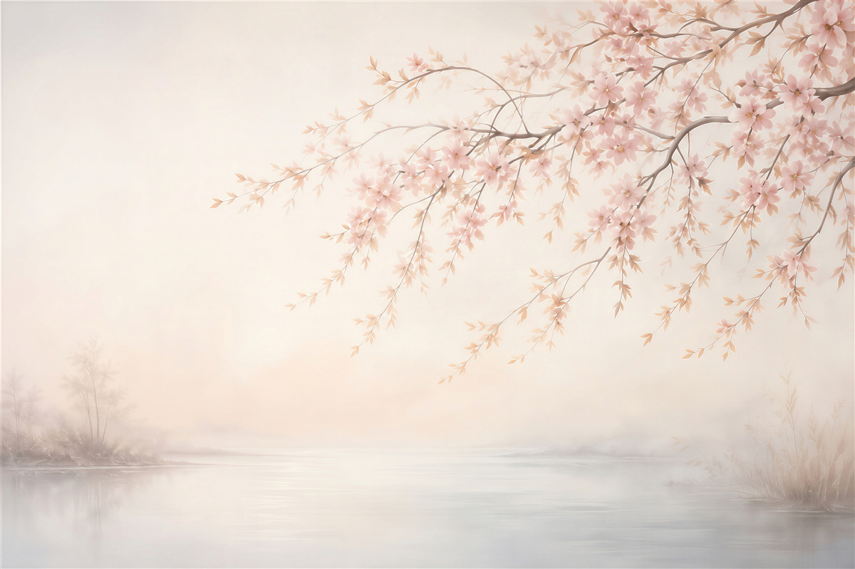 Papier peint Fleurs Sakura Romantiques