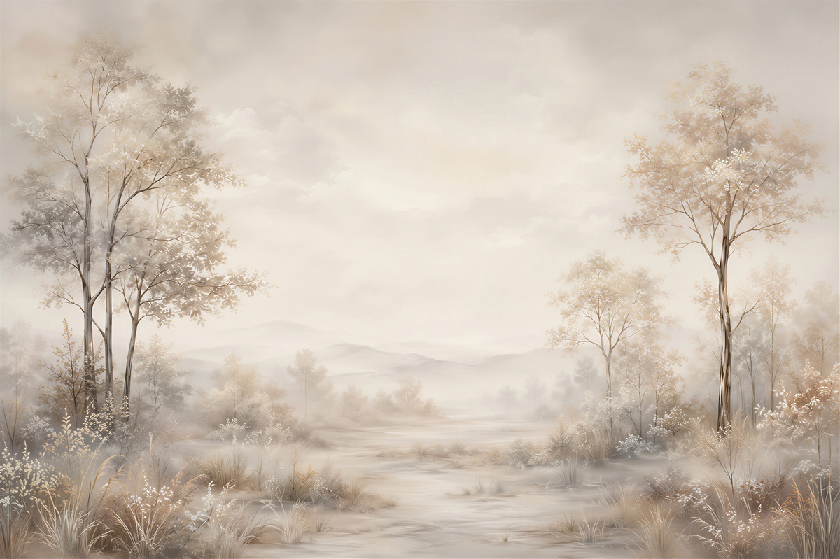 Papier peint Paysage délicat en pastels