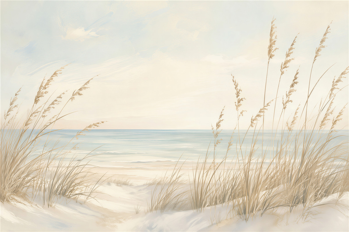 Papier peint Plage avec vue sur l'océan