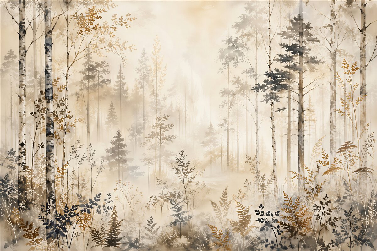 Papier peint Brume forestière d'élégance