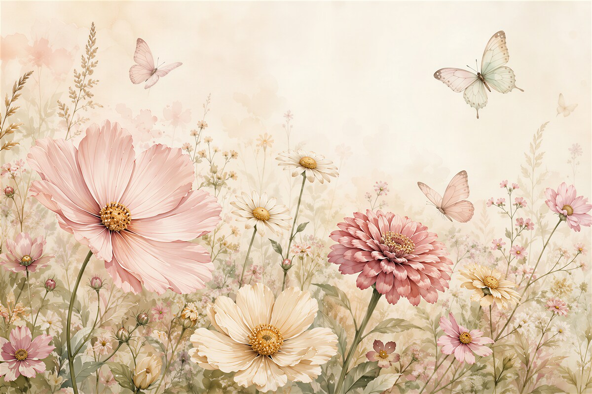 Papier peint Légèreté florale d'été