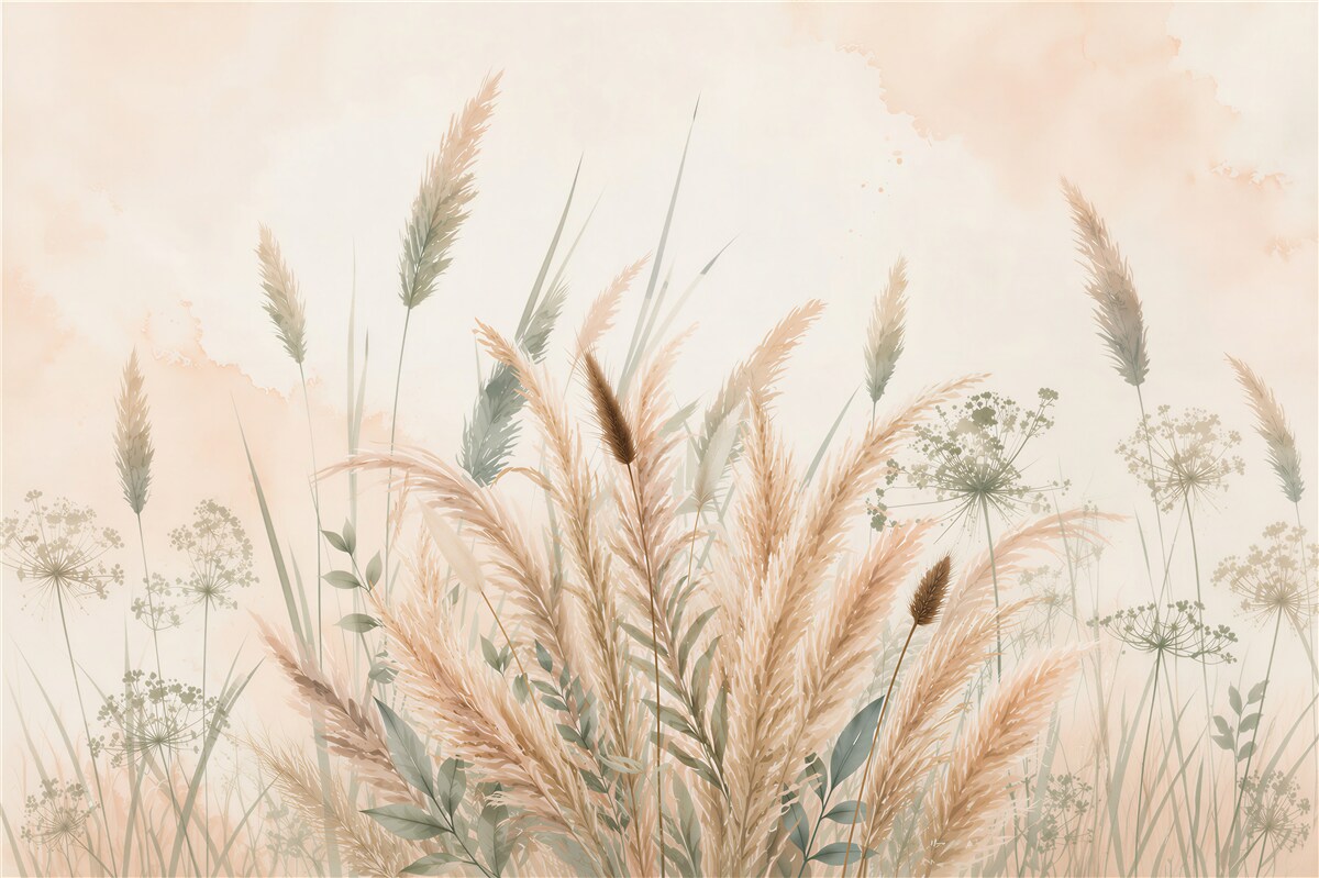 Papier peint Elegance Naturelle des Herbes