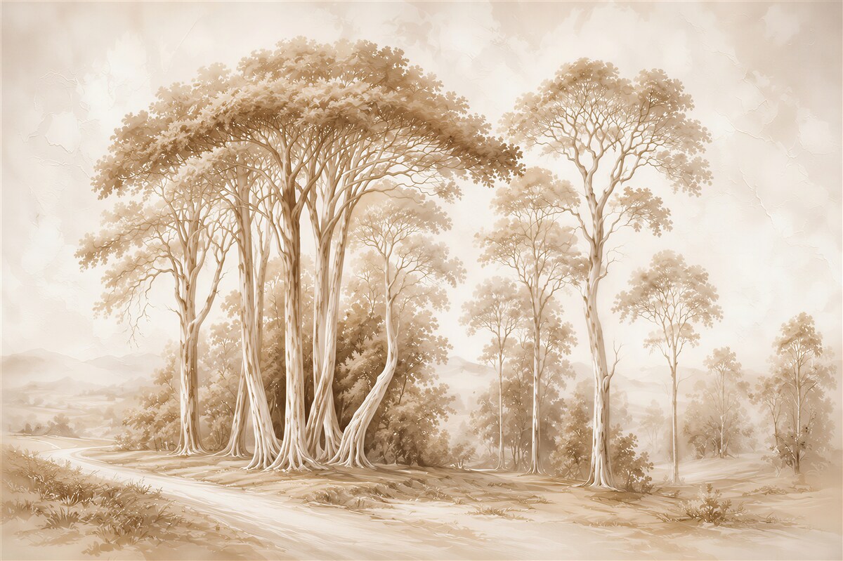 Papier peint Paysage Forestier Artistique