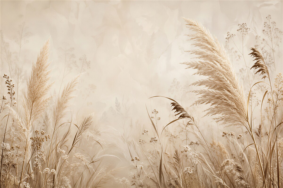 Papier peint Prairie en Beige