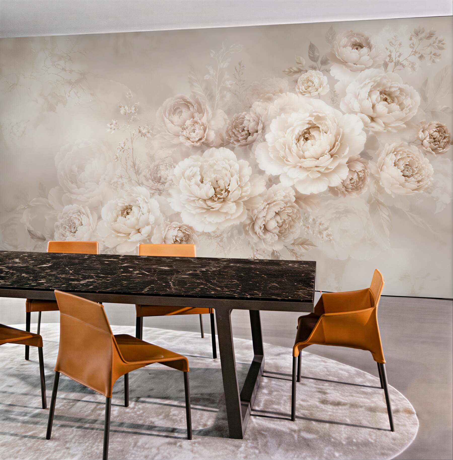 Papier peint Eleganckie Peonie w Pastelowej Tonacji