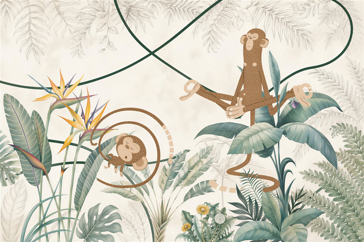 Papier peint Singes capturés