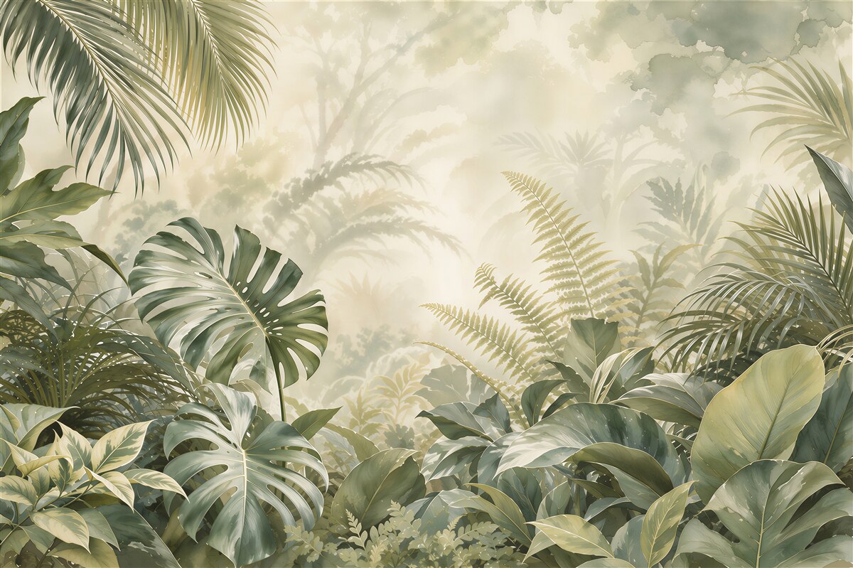 Papier peint forêt tropicale
