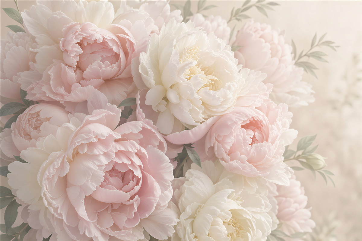 Papier peint Fleur, rose et pétale