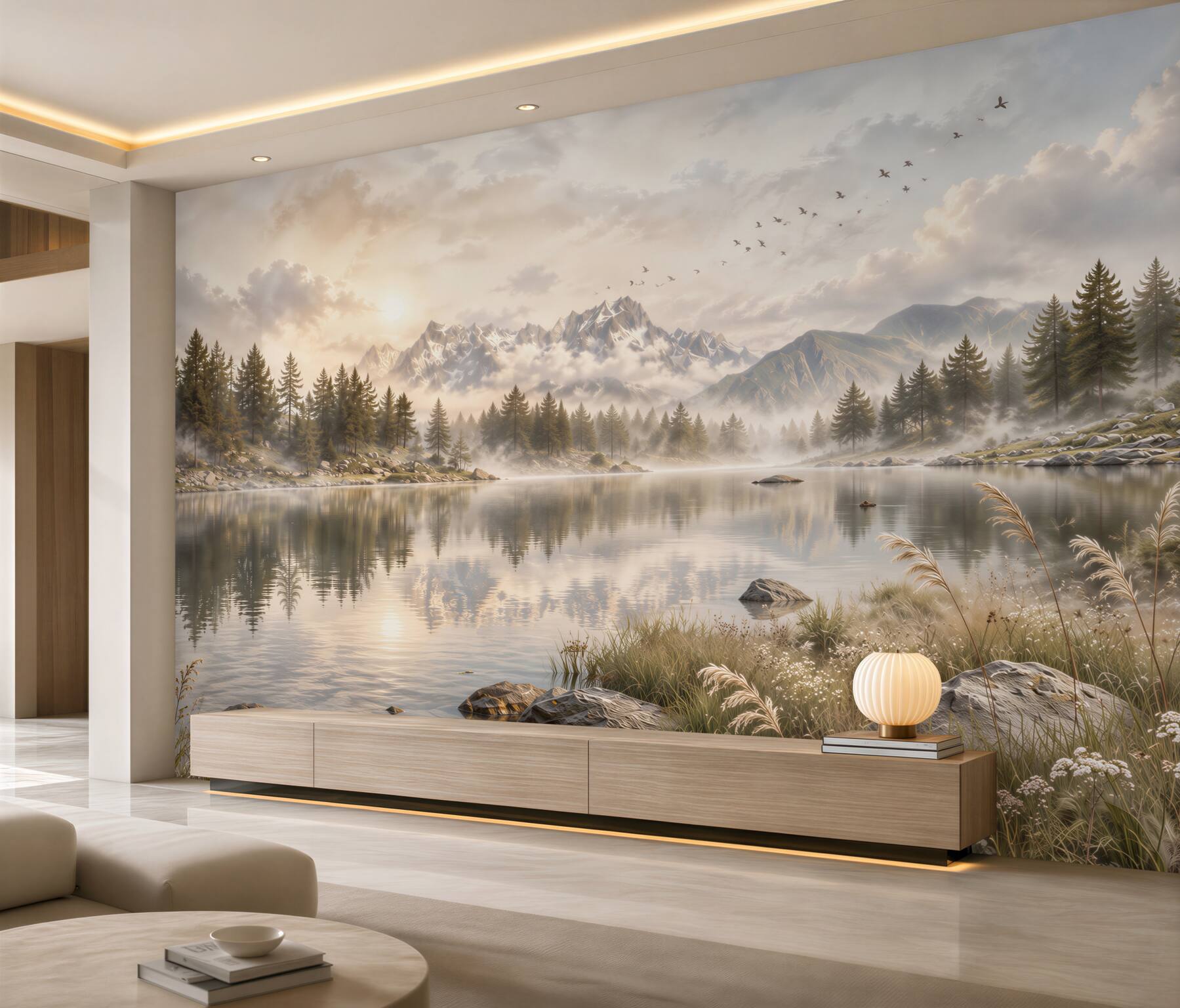 Papier peint paysage lac vue
