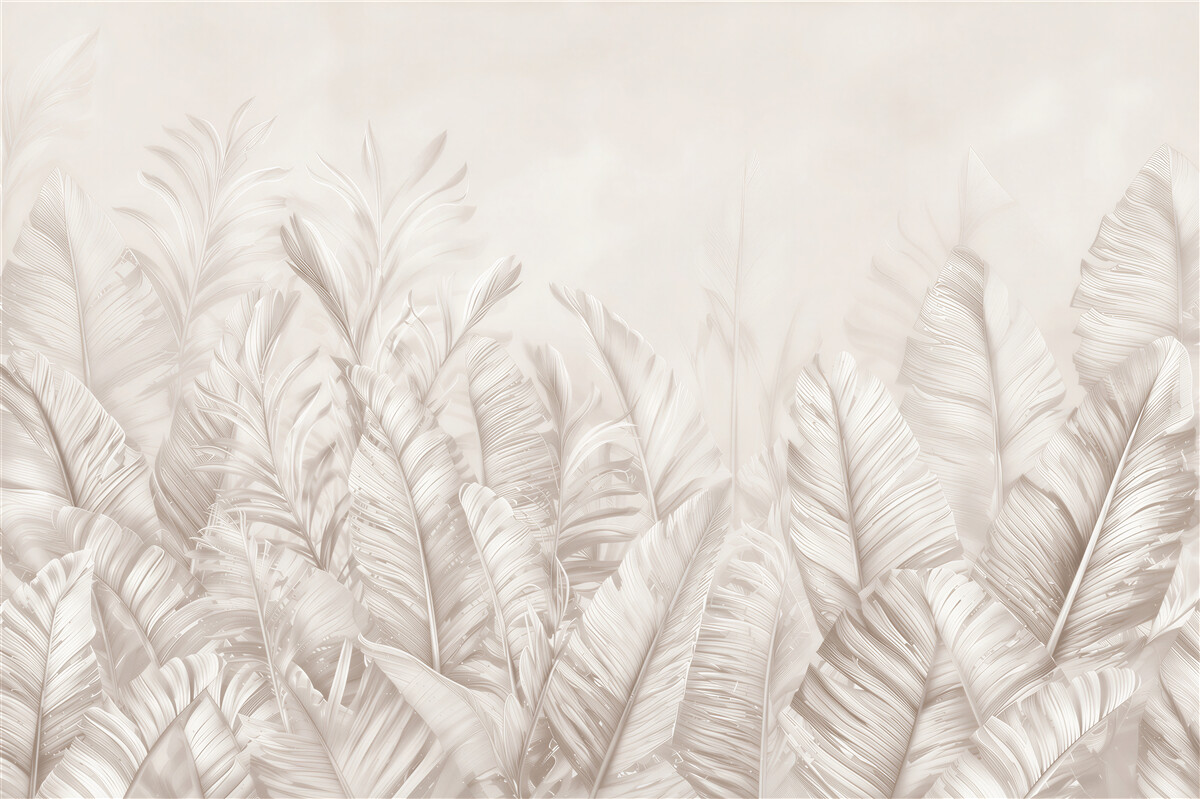Papier peint Pluies torrentielles arrosent les plantes