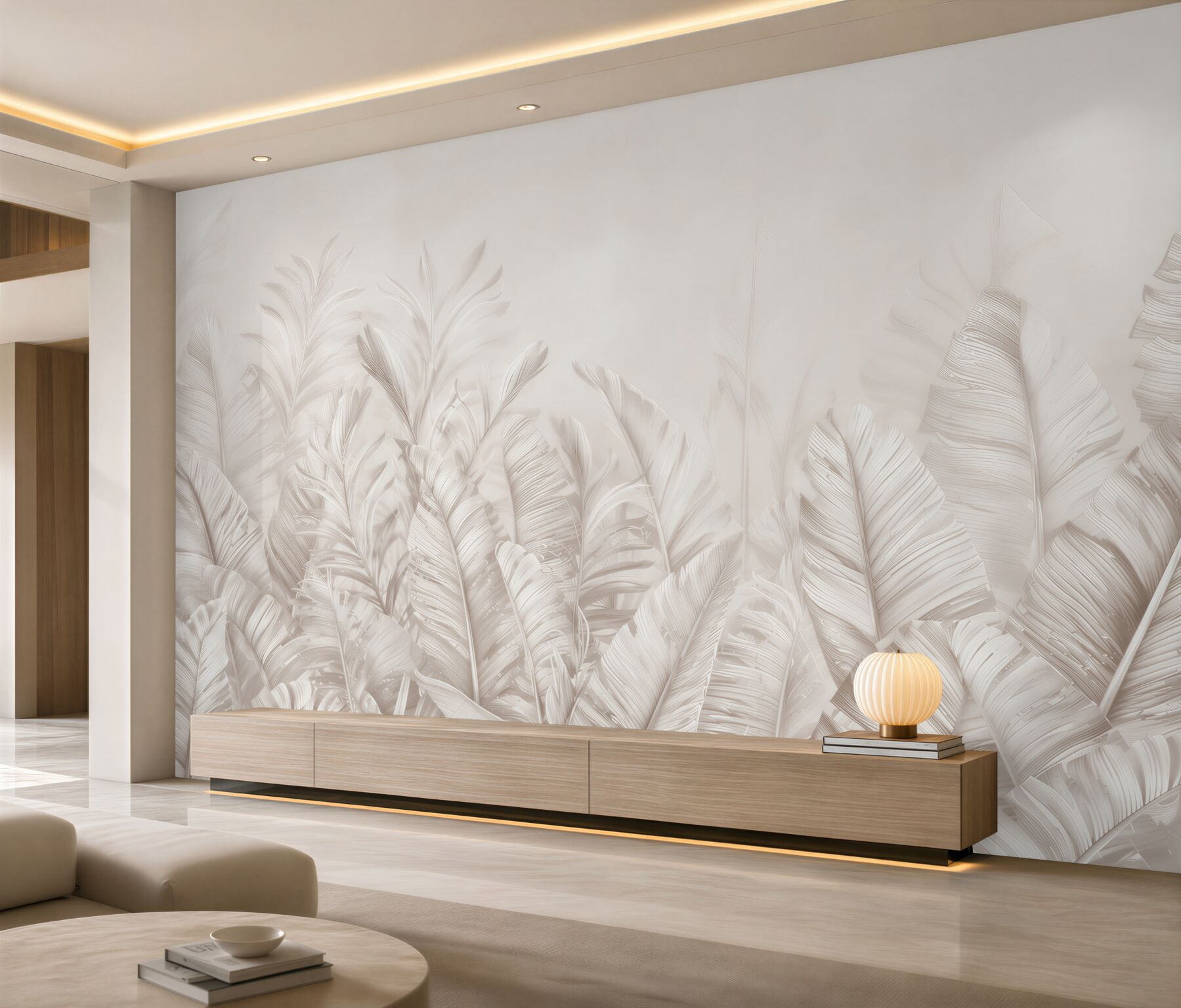 Papier peint Pluies torrentielles arrosent les plantes