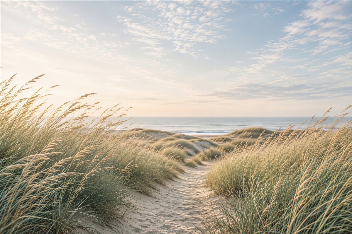 Papier peint dunes au bord de la mer