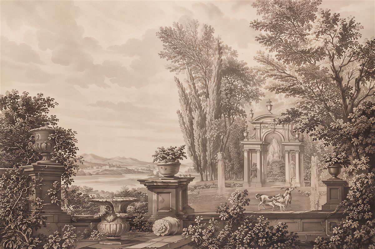 Papier peint paysage historique