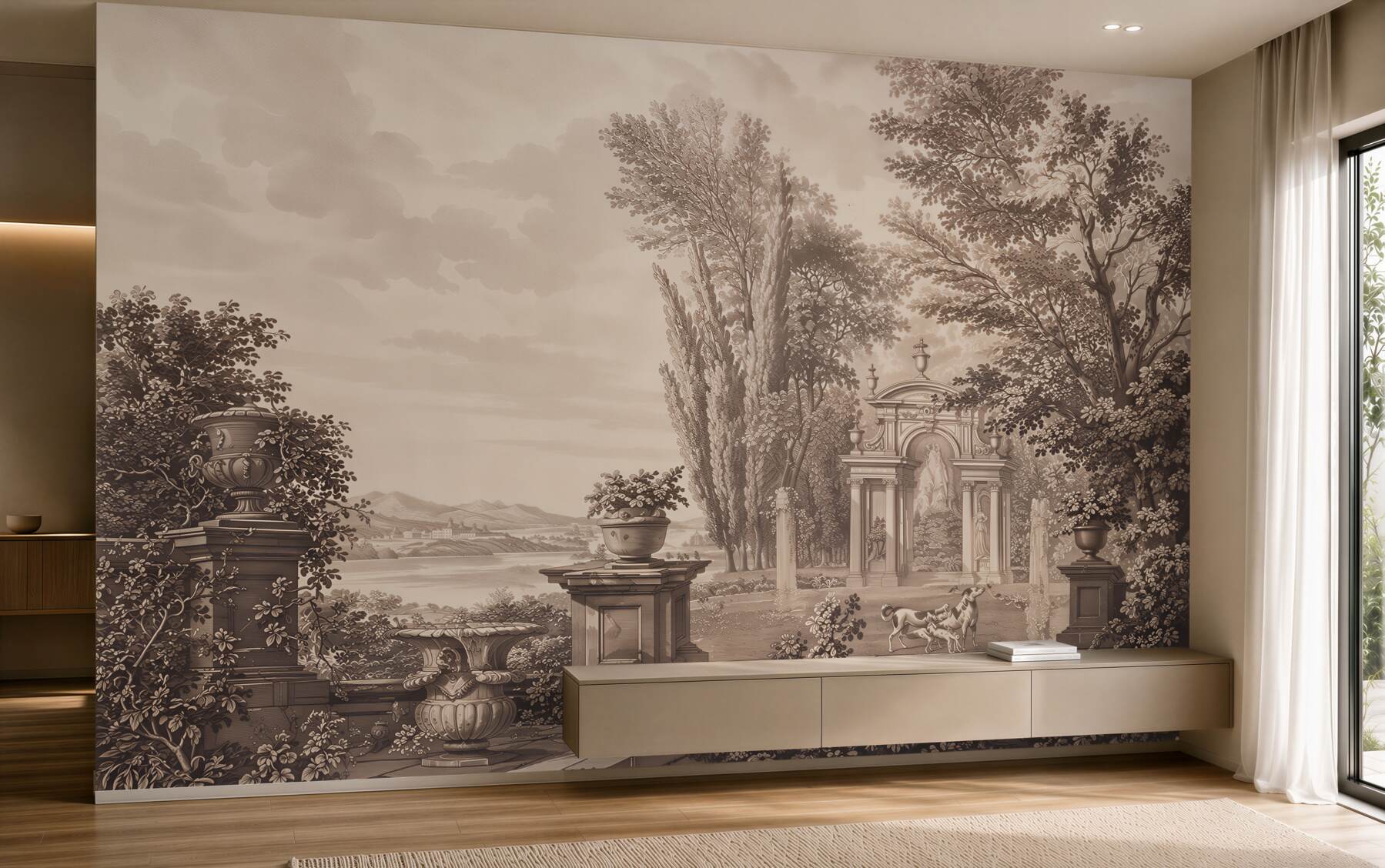 Papier peint paysage historique
