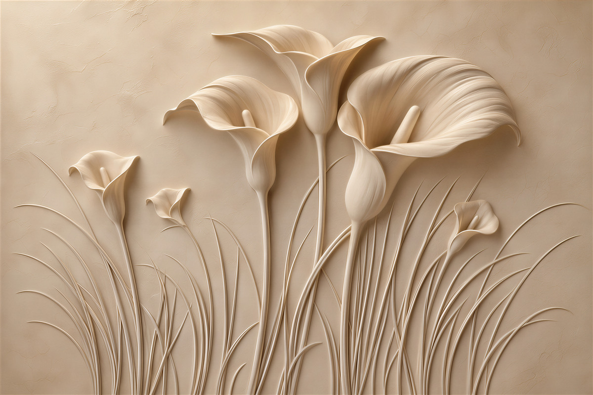 Papier peint décorations avec des lys