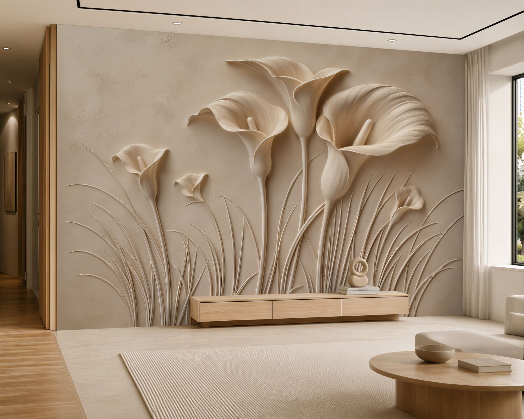 Papier peint décorations avec des lys