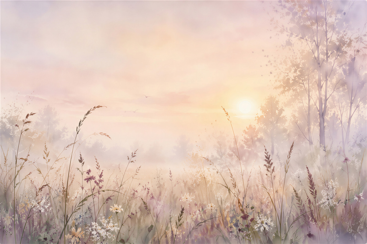 Papier peint matin de brouillard