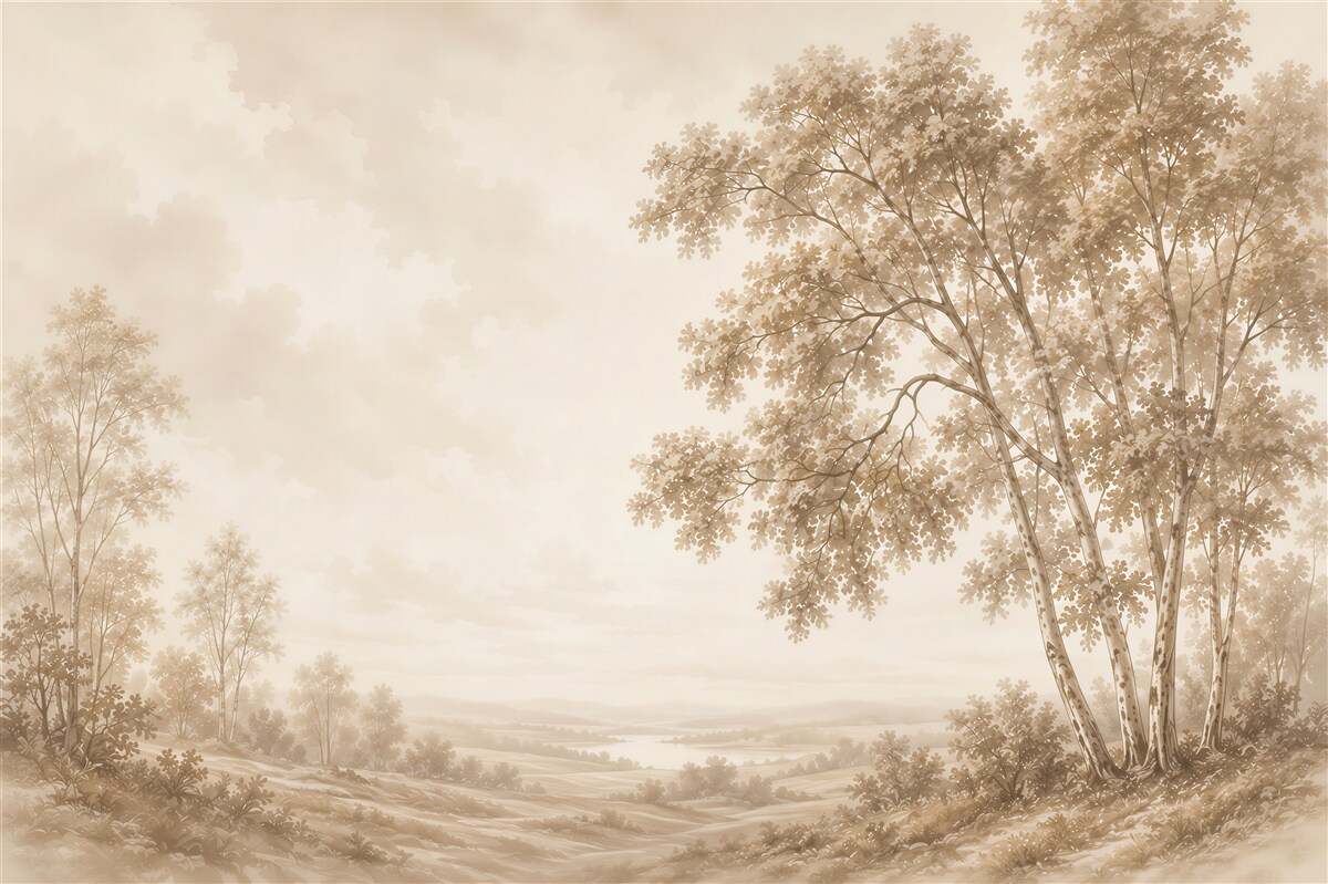 Papier peint paysage d'automne