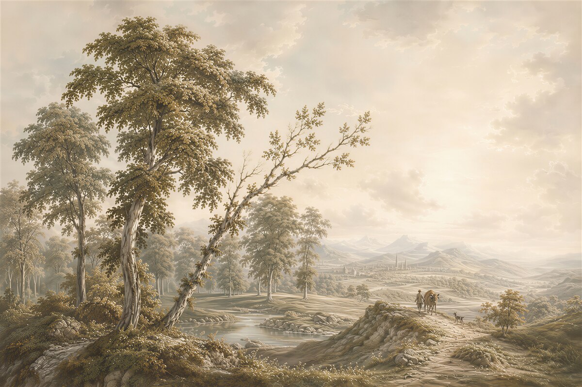 Papier peint paysage idyllique
