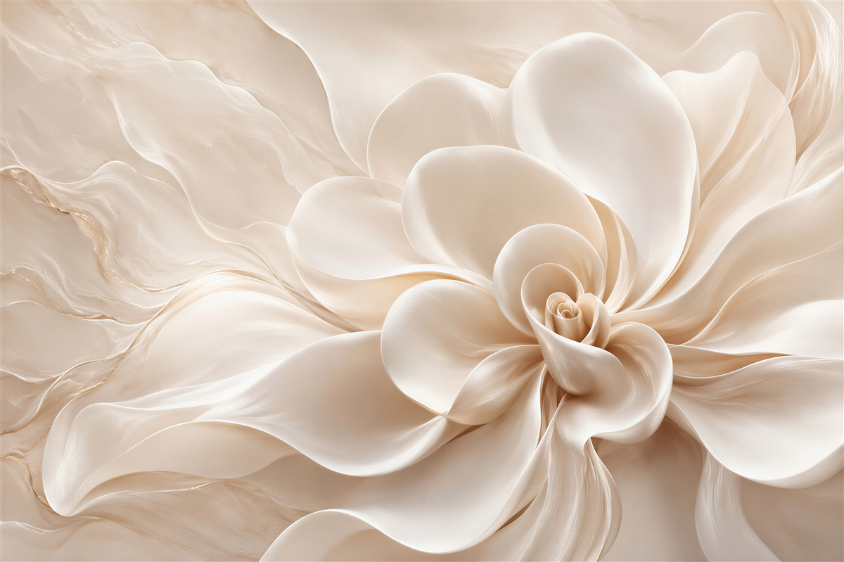 Papier peint rose crème 3D
