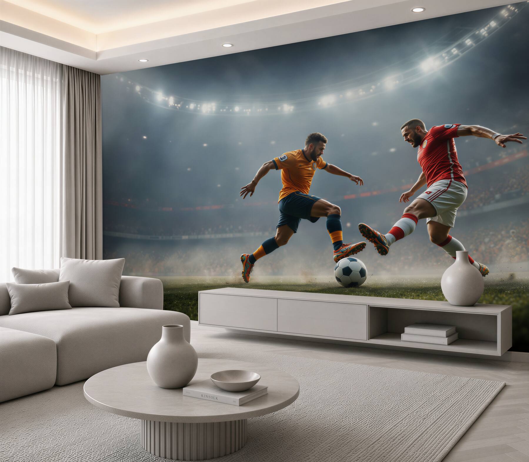 Papier peint football au stade