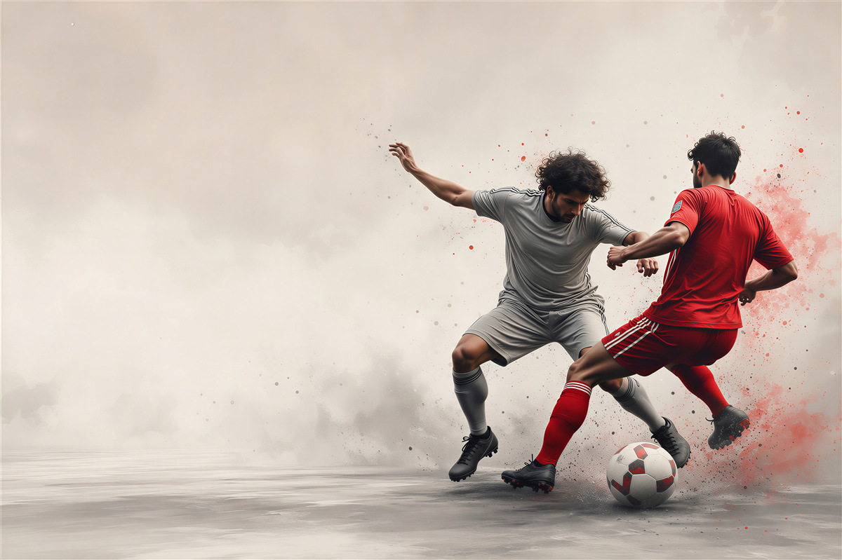 Papier peint action de football