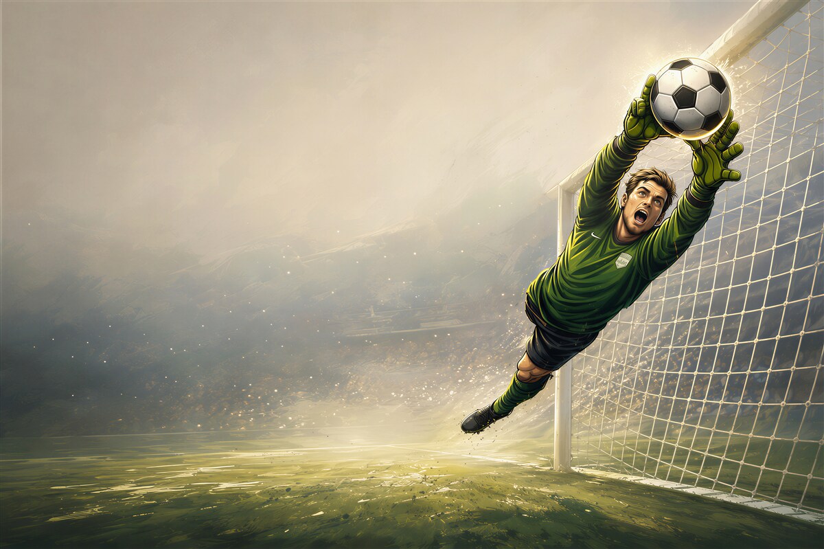 Papier peint footballeur en action