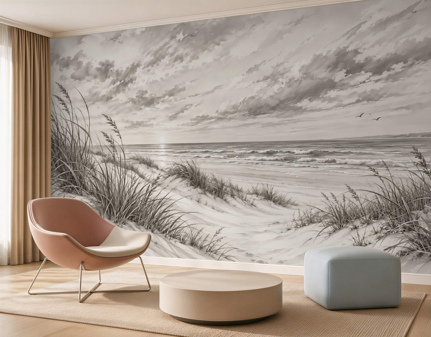 Papier peint plage avec dunes