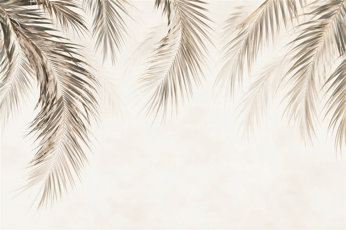 Papier peint feuilles de palmier tropicales